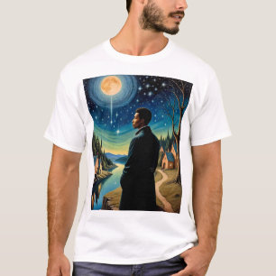 Ethereal Moonlit Reflection Surreal Art T - Shirt
