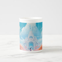 'Ethereal Mountain Palace'-Bone-China-Tasse