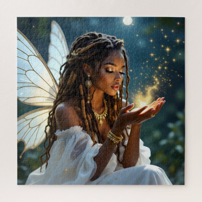 Ethereal Mystical Fairy and Gold Dust Puzzle (Vertikal)