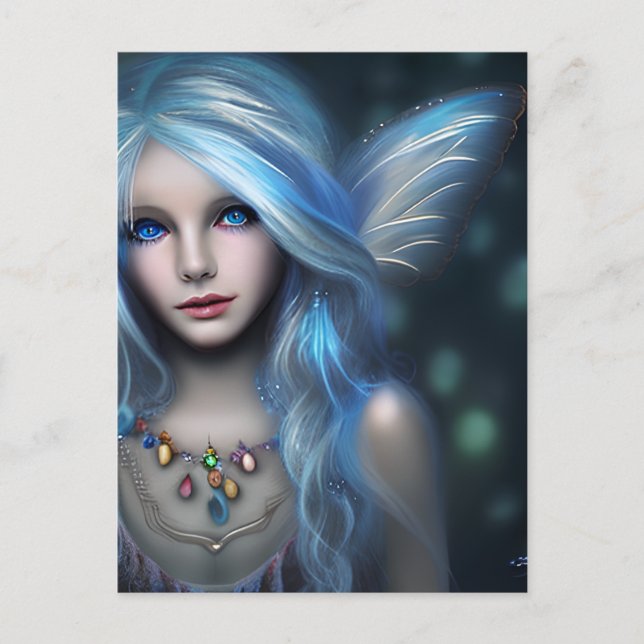 Ethereal Mystical Fairy Girl Postkarte (Vorderseite)