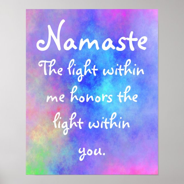 Ethereal Namaste bedeutet Poster (Vorne)