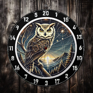Ethereal Owl Dreams Dartboard Art Dartscheibe