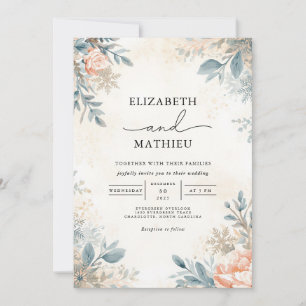 Ethereal Pastel Floral Blüh Wedding Einladung