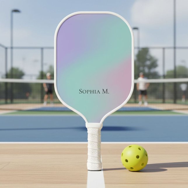 Ethereal Pastel Gradient Personalized Pickleball  Schläger (Von Creator hochgeladen)