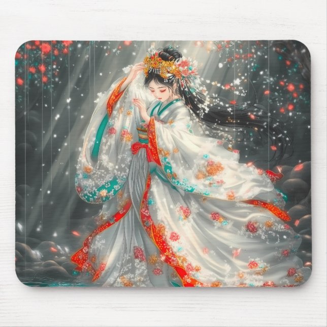 Ethereal Prinzessin in einem Fantasy-Garten Mousepad (Vorne)