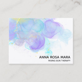 *~* Ethereal QR AP46 Gold Glitzer Abstraktes Logo Visitenkarte