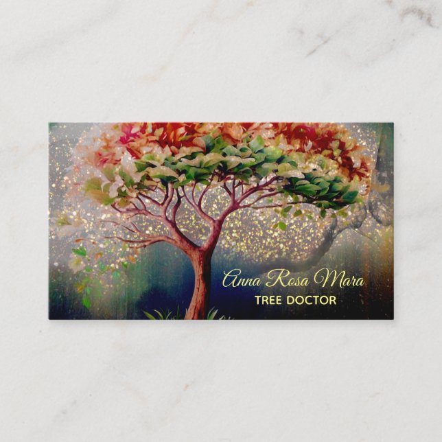 *~* Ethereal QR TREE Fantasy AP82 Business Card Visitenkarte (Vorderseite)