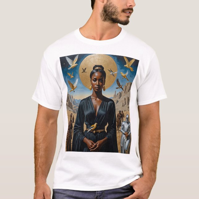 Ethereal Queen Divine Fantasy Art T-Shirt (Vorderseite)