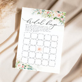 Ethereal Rosa Roses Brautparty Bingo Game