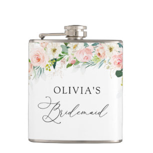 Ethereal Rosa Roses Brautparty Flask Flachmann