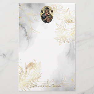 Ethereal Rose Gold Line Orthodox Christlich Briefpapier