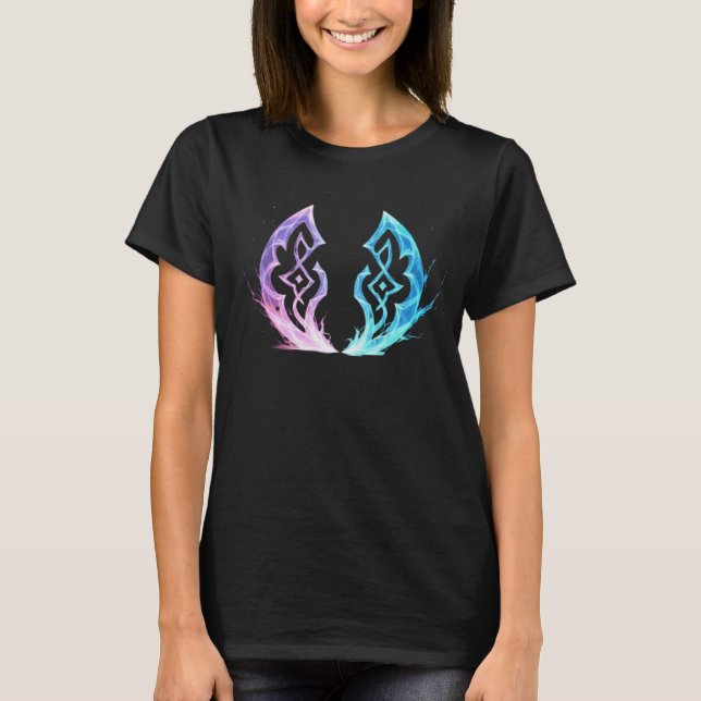 Ethereal Rune Convergence – Arcane Energy Emblem T-Shirt (Vorderseite)