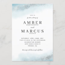 Ethereal Silver Glitzer Blue Wedding