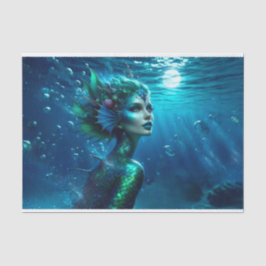 Ethereal Siren Mermaid Ocean Decoupage Seidenpapier