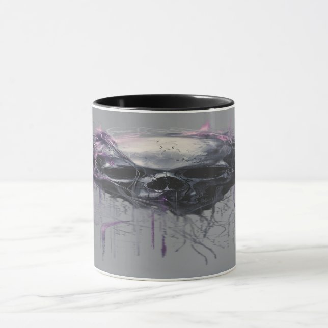 Ethereal Skull Abstract Grunge Dark Art Tasse (Zentrum)