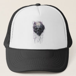 Ethereal Skull Abstract Grunge Dark Art Truckerkappe