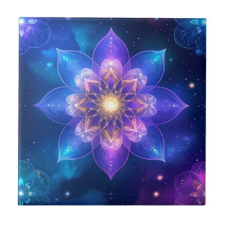 Ethereal Space Lotus Tile Fliese