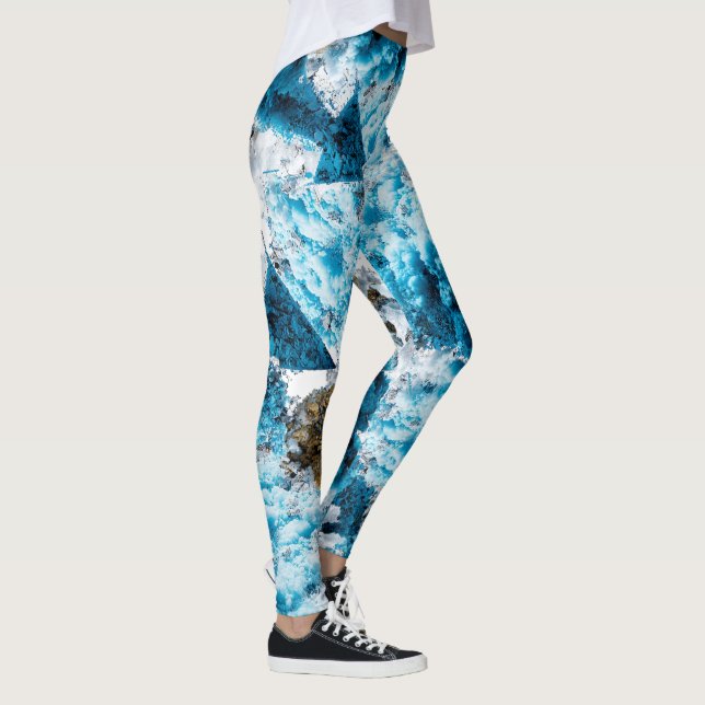 Ethereal Velocity: Geometric Cloud & Arrow Fusion Leggings (Rechts)
