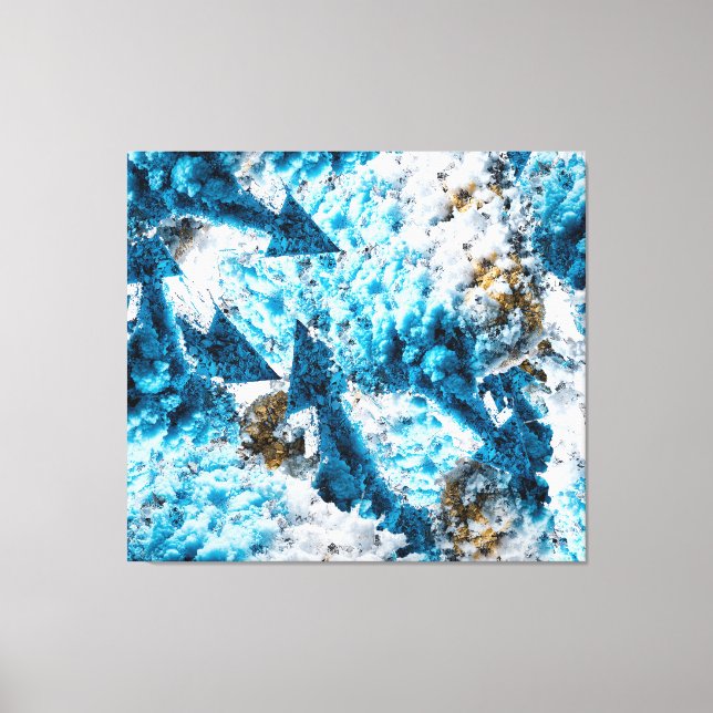 Ethereal Velocity: Geometric Cloud & Arrow Fusion Leinwanddruck (Vorderseite)