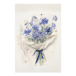 Ethereal Violet Bouquet Fotodruck
