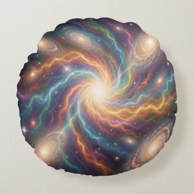 Ethereal Vision – Beyond Reality37 Rundes Kissen (Vorderseite)