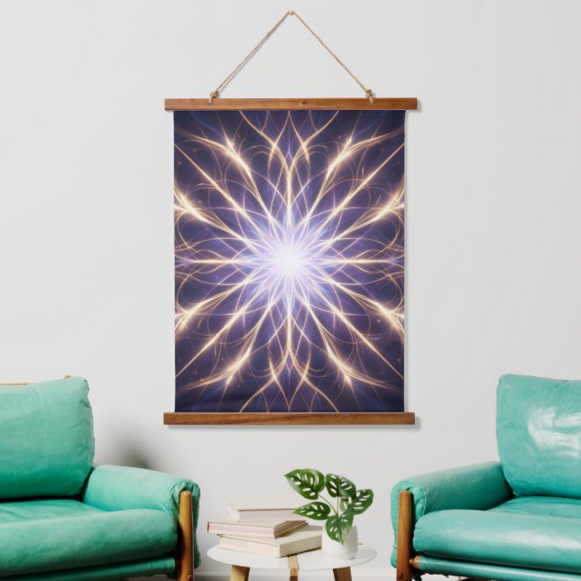Ethereal Vision – Beyond Reality56 Wandteppich Mit Holzrahmen (Wohnzimmer)