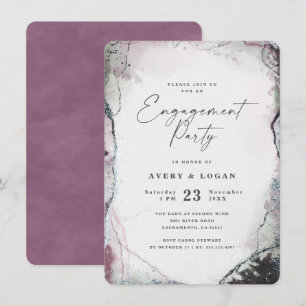 Ethereal Wasserfarbe in Wisteria Engagement Party Einladung