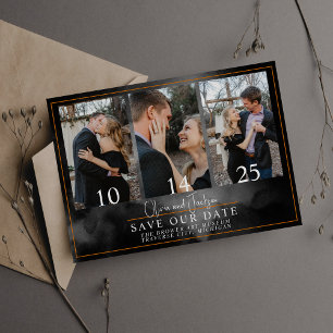 Ethereal Watercolor Black Moody Halloween Hochzeit Save The Date