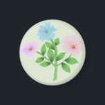 Ethereal Watercolor Wildflower Bouquet - Pastel Fl Magnet<br><div class="desc">A delicate, hand-painted digital watercolor illustration featuring a trio of ethereal wildflowers in soft shades of sky blue, misty purple, and blush pink. This botanical piece captures the fluid transparency of traditional watercolor with a modern, clean aesthetic. Perfect for cottagecore lovers, nursery decor, or anyone who appreciates the quiet beauty...</div>