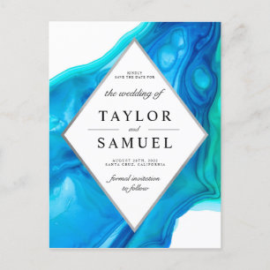 Ethereal Wave Beach Island Save the Date Postcard Einladungspostkarte