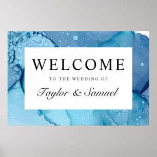 Ethereal Wave Wedding Welcome Sign V07 Poster