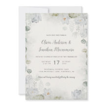 Ethereal Weißblütenstuck Grün Aquamarin Elfenbein