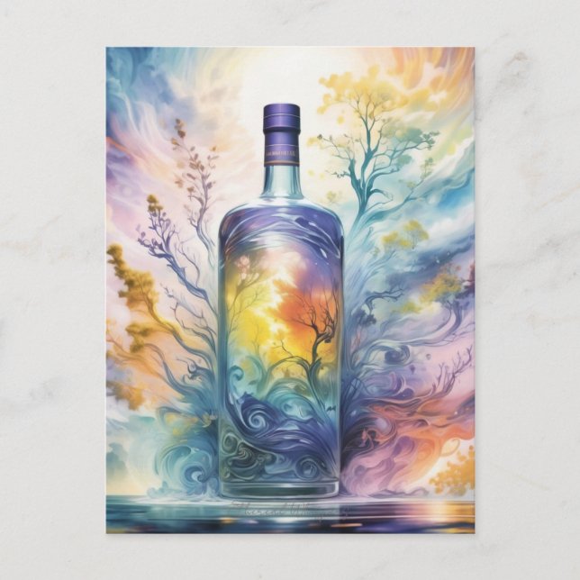 Ethereal Whispers - Magical Potion Bottle Postkarte (Vorderseite)