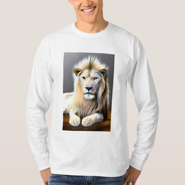 Ethereal White Majestic Lion T-Shirt (Vorderseite)