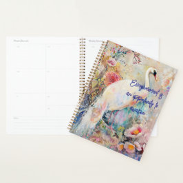 Ethereal White Peacock Planner Planer