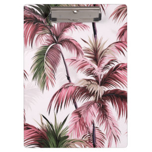 Ethereales Rosé-Palmenmuster Klemmbrett