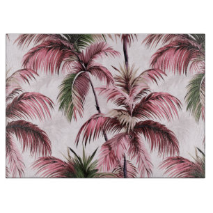 Ethereales Rosé-Palmenmuster Schneidebrett