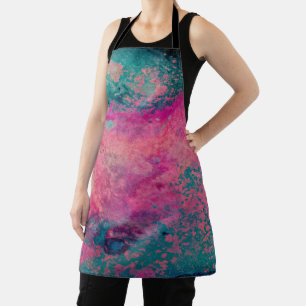 „Ethereales Vellum“ – Pink Türkis Blau Abstract Schürze