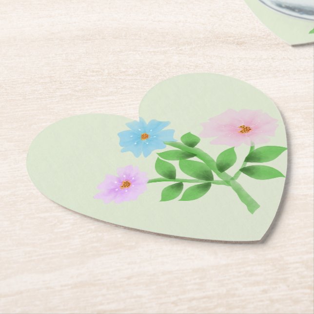Ethereales Wasserfarben-Wildblumenbouquet - Pastel Untersetzer (angewinkelt)