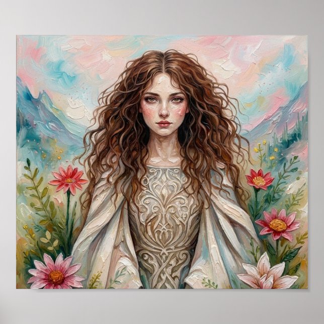 EtherealWildFlowerPortrait Poster (Vorne)