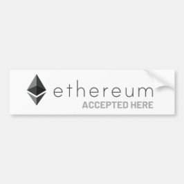 Ethereum akzeptiert hier Window Sticker Decal Autoaufkleber