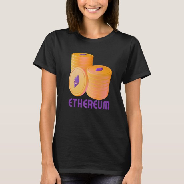 Ethereum Blockchain ETH Kryptowährung Dezentralize T-Shirt (Vorderseite)