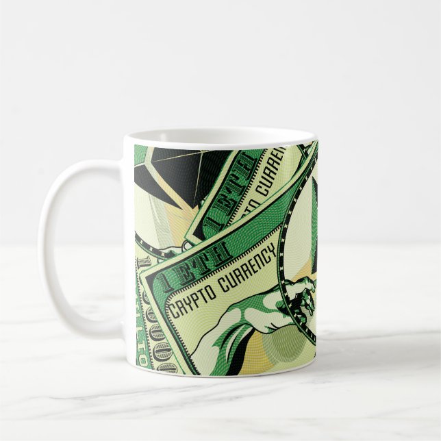 Ethereum Crypto ETH Millionaire Graphic Kaffeetasse (Links)