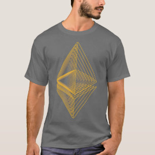 Ethereum crypto gold Moderne Typografie Kunstgesch T-Shirt