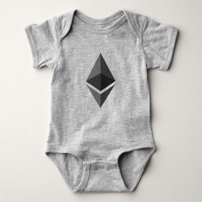 Ethereum ETH Logo | Baby Bodysuit Baby Strampler (Vorderseite)