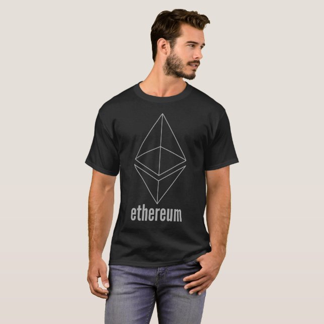 Ethereum ETH Raum grauer Cryptocurrency T - Shirt (Vorne ganz)