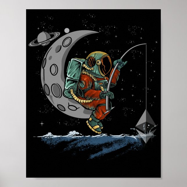 Ethereum Fischerei Krypto Bullrun ETH Token Rich Poster (Vorne)