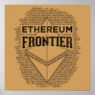 Ethereum Frontier Poster (quadratisch schwarz auf 