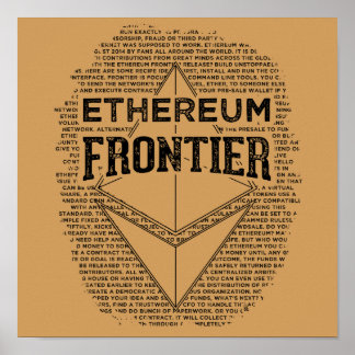 Ethereum Frontier Poster (quadratisch schwarz auf