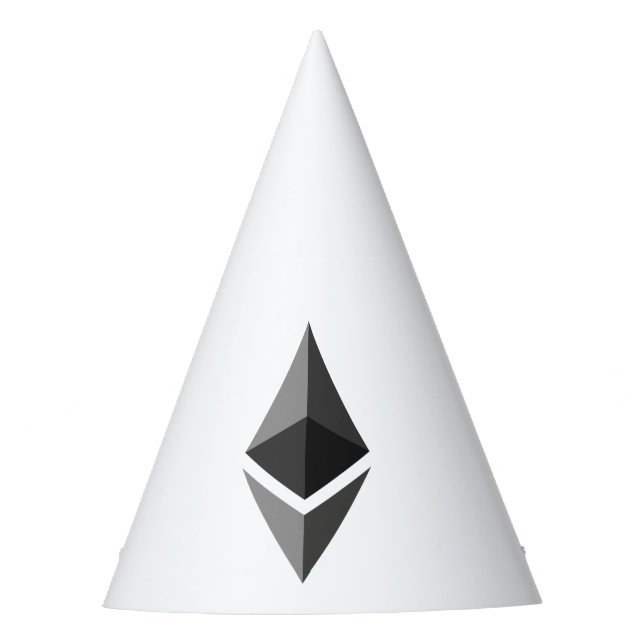 Ethereum Gray Icon Party Hat Partyhütchen (Vorderseite)